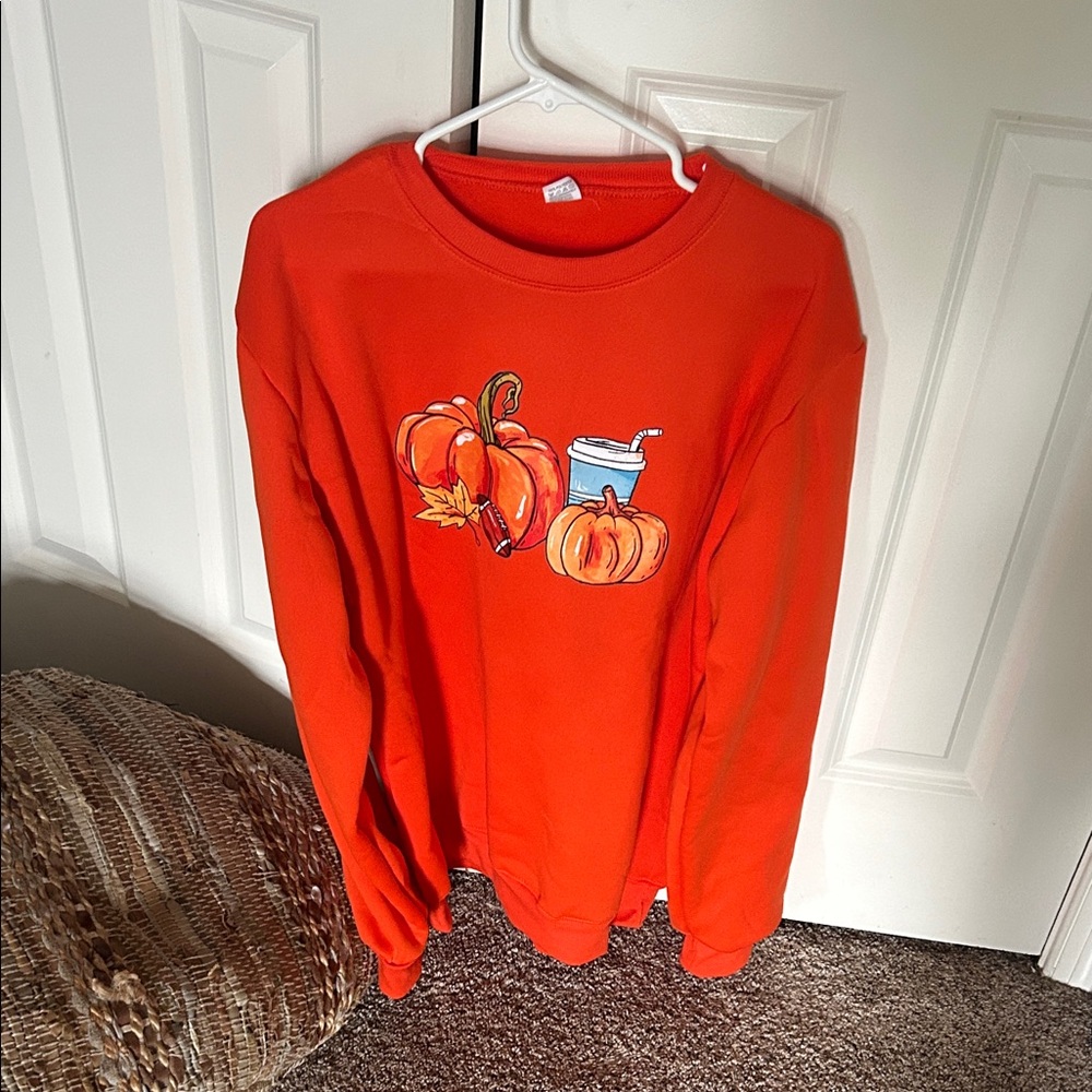 Orange Pumpkin Kids Sweatshirt